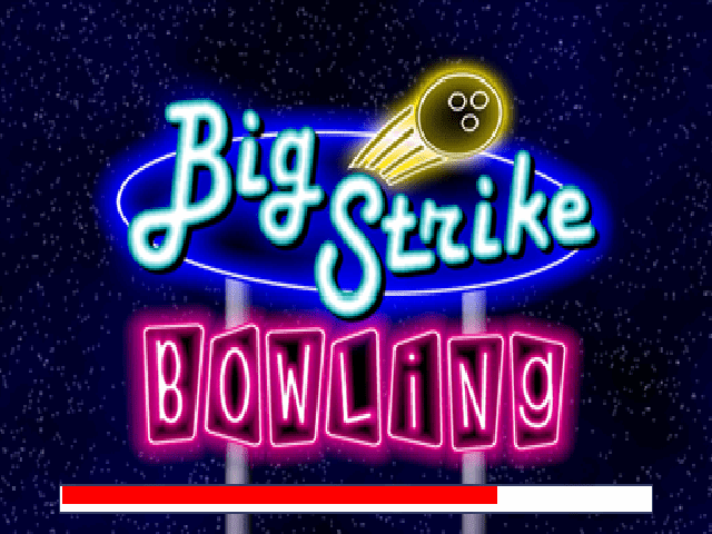 Big Strike Bowling title screen for Playstation